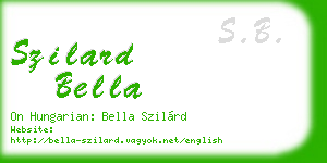 szilard bella business card