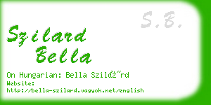 szilard bella business card